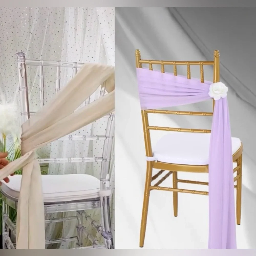 Satin Chair Bow for Universal Coverage NIP Bundle of 50 White